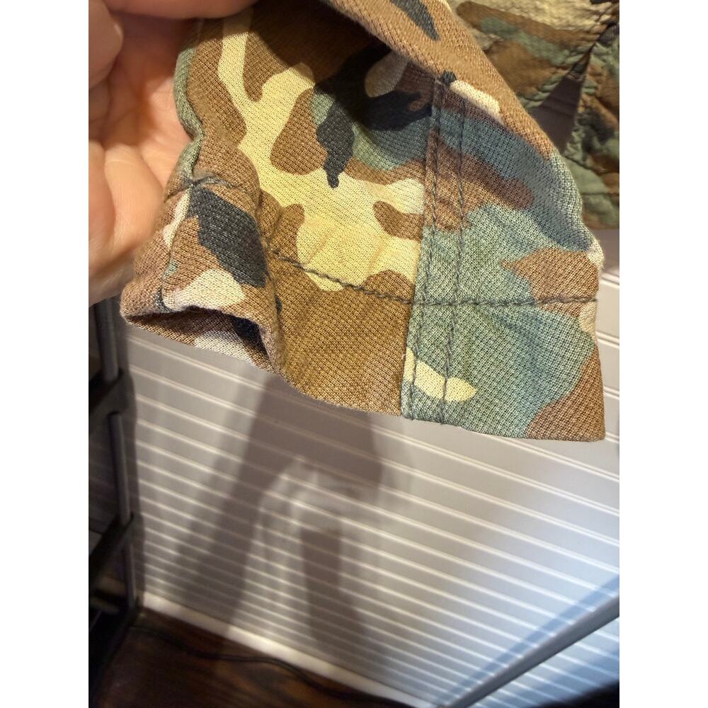 Free People Collarless Fitted Long Sleeve Camo Blazer/Jacket Size 6 - Picture 4 of 12
